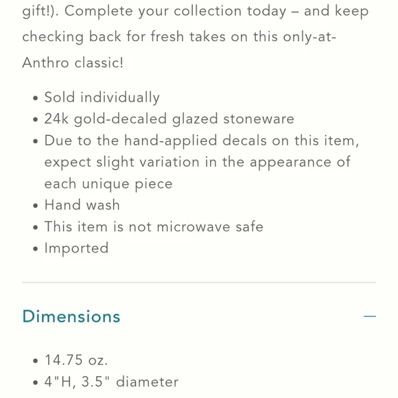 Anthropologie Bistro Bonjour Mug - Picture 2 of 2